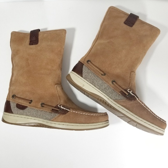 Sperry Shoes - Sperry Topsider Tan Suede Pull On Boots